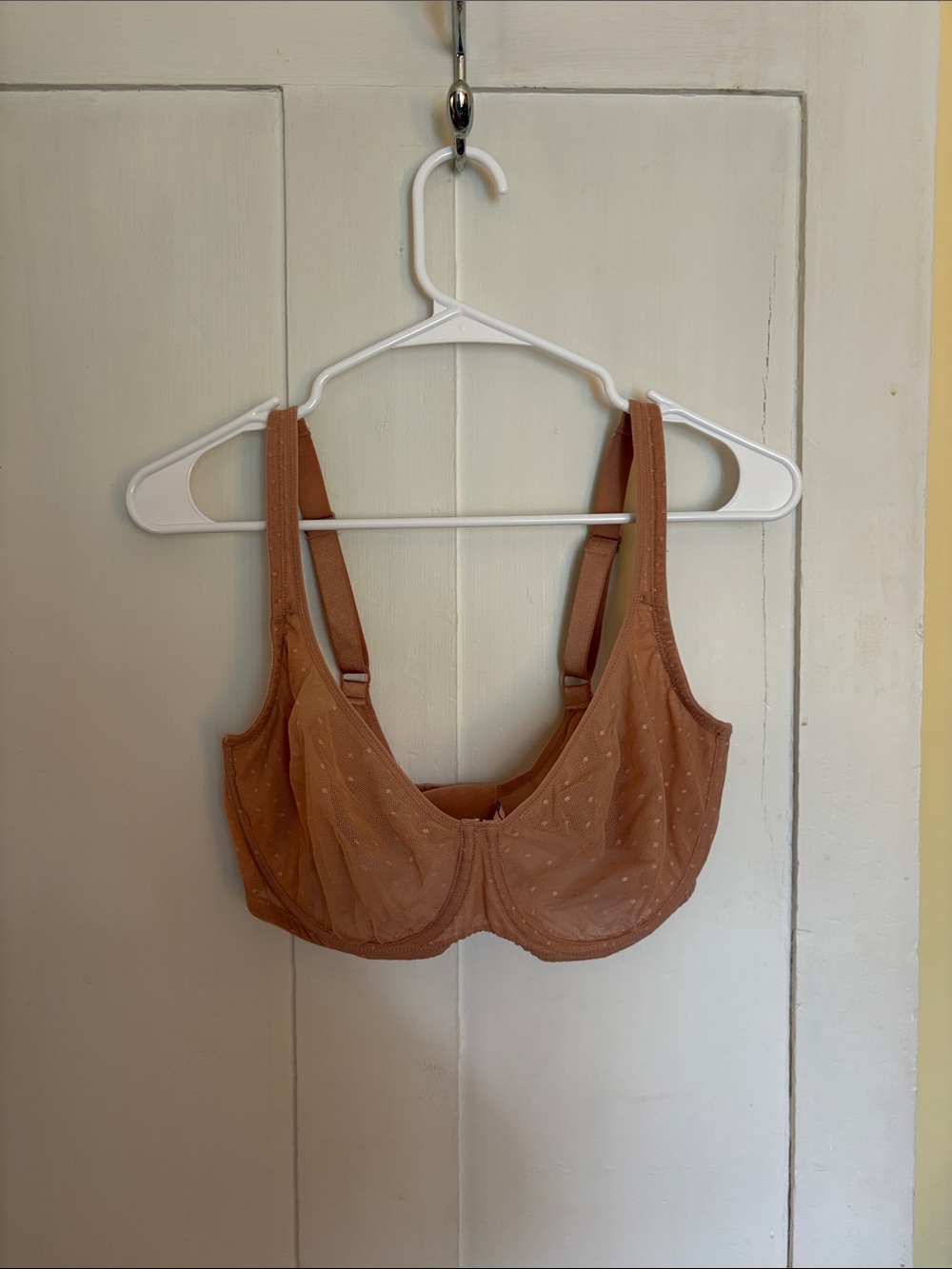 Dobreva Underwire Sheer Mesh Bra in Nude